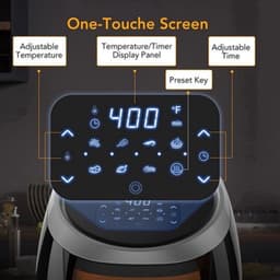 Heteluchtfriteuse - 1800 W - 8L Capaciteit - Digitale Aanraakbediening - Zichtbaar Venster — thumbnail 3