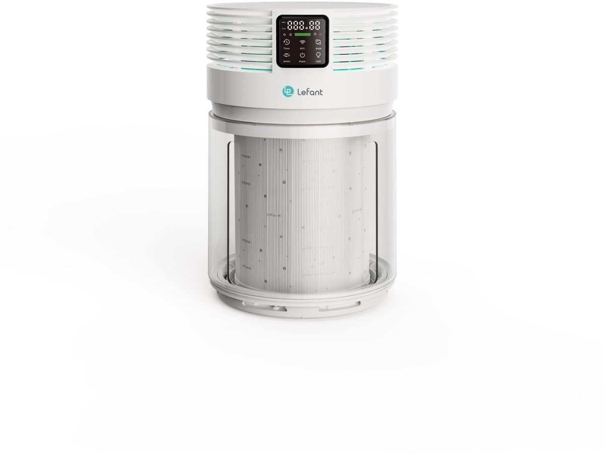Luchtreiniger HEPA H13-filter - 350 m³/h CADR - 28 dB Geluidsniveau - 108 m² Oppervlakte - Batterij - Wit — afbeelding 1