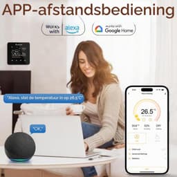 WiFi thermostaat, verwarming, smart voor water, vloerverwarming, programmeerbare lcd-kamerthermostaat, boiler, wifi, digitale vloerverwarming, compatibel met Alex Google Home 3A — thumbnail 5
