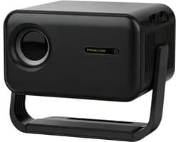 Slimme projector - Uitgerust met 360° draaibare arm - 1080p Full HD - 20.000 lumen - Ondersteunt wifi - Bluetooth 5.2 - Geschikt voor thuis en op kantoor - Zwart