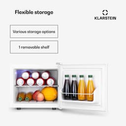 Minikoelkast 17 Liter – Stil en Compact – Digitale Temperatuurregeling 5-15°C – Automatische Ontdooiing – Wit — thumbnail 2