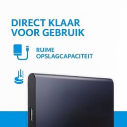 Externe harde schijf - Draagbare opslag - Bestanden bewaren - USB 3.1 Type-C - 12 x 12 x 1.5 cm — thumbnail 2