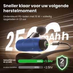 KLS® Massage Gun - Massage Gun Mini - Massage Pistool - Zwart - 15cm x 12cm x 4cm — thumbnail 5