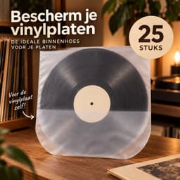 LP Binnenhoezen - 25 Stuks - 150 micron -Vinleycare- Lp Beschermhoezen - Lp Hoezen Plastic - Lp Hoezen Binnenhoes Vinly — thumbnail 4