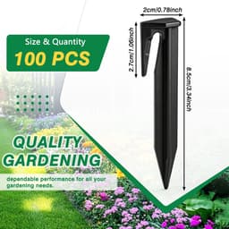 SnelShoppen - 100 Robuuste Luchtmaaier Haken - Weerbestendige Plastic Pegs voor Grasmaaier Kabels - Geschikt voor Tuin en Buitengebruik — thumbnail 5