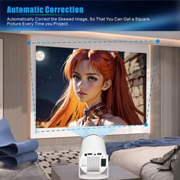 SnelShoppen - Mini-Beamer 4K Projector Android 11, Draaibaar 180° voor Buiten, 130 Inch, Wifi 5G, Bluetooth 5.0, Geschikt voor Telefoon/TV-Stick/PC/HD — thumbnail 3