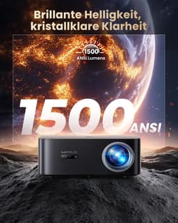 SnelShoppen - 4K Home Theater Projector met Google TV | 1200 ANSI lumen | Autofocus | Trapeziumcorrectie | 20W Smart Licht | FHD 1080P | WiFi 6 | Blue — thumbnail 2