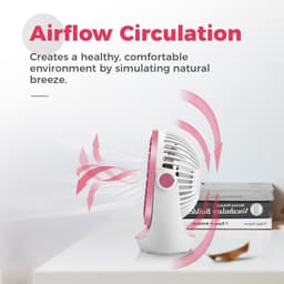 USB Tafelventilator - Stil - Mini Ventilator - 3 Snelheden - 360° Verstelbaar - Opvouwbaar - USB Aangedreven - Roze — thumbnail 4