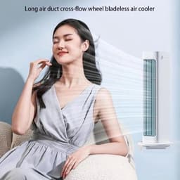 Ventilator - Nieuwe, verbeterde versie 2026, met afstandsbediening, compact en stil (wit, 1 stuk) — thumbnail 2