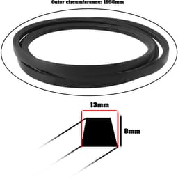 Dailygoods - Maaier Dek Riem 135061504/0 voor Mountfield Grasmaaier - Zwart — thumbnail 2