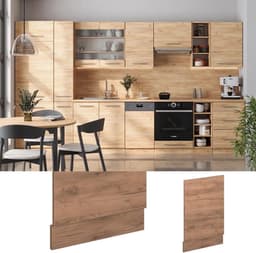 Vaatwasser Frontpaneel - Keukenpaneel Vaatwasser - Keuken Inrichten - Modulair Uitbreidbaar - 45 cm breed - Goud Eiken — thumbnail 3