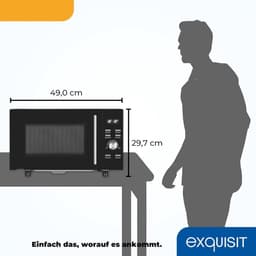 Magnetron met Grill - Compacte Oven - Snel Eten - Flatbed Technologie - 23 Liter - Zwart — thumbnail 5