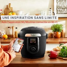 Multikoker Wifi - Slimme Kookpan - Snel Maaltijden Maken - 10 Kookprogramma's - 6 Liter - Zwart — thumbnail 3