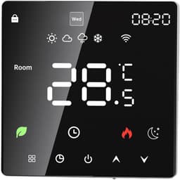 Slimme Elektrische Verwarmingsthermostaat - Programmeerbare Thermostaat Vloerverwarming - Energie Besparen - Kleuren Touchscreen Display - 41 x 86 mm - Wit — thumbnail 4