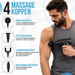 Rynex Massage Gun - 6 snelheden - 4 opzetstukken - Opbergkoffer — thumbnail 3