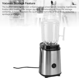 Keukenblender Groentehakker - Foodprocessor Vleesmolen - Voedselbereiding Thuis - Vacuüm Opslagfunctie - 1800 W - Zwart — thumbnail 2