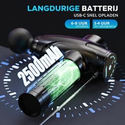 TYR® Masage Gun - Spiermassage Apparaat - Draadloze Massage Gun - Zwart - 10cm x 10cm x 10cm — thumbnail 5