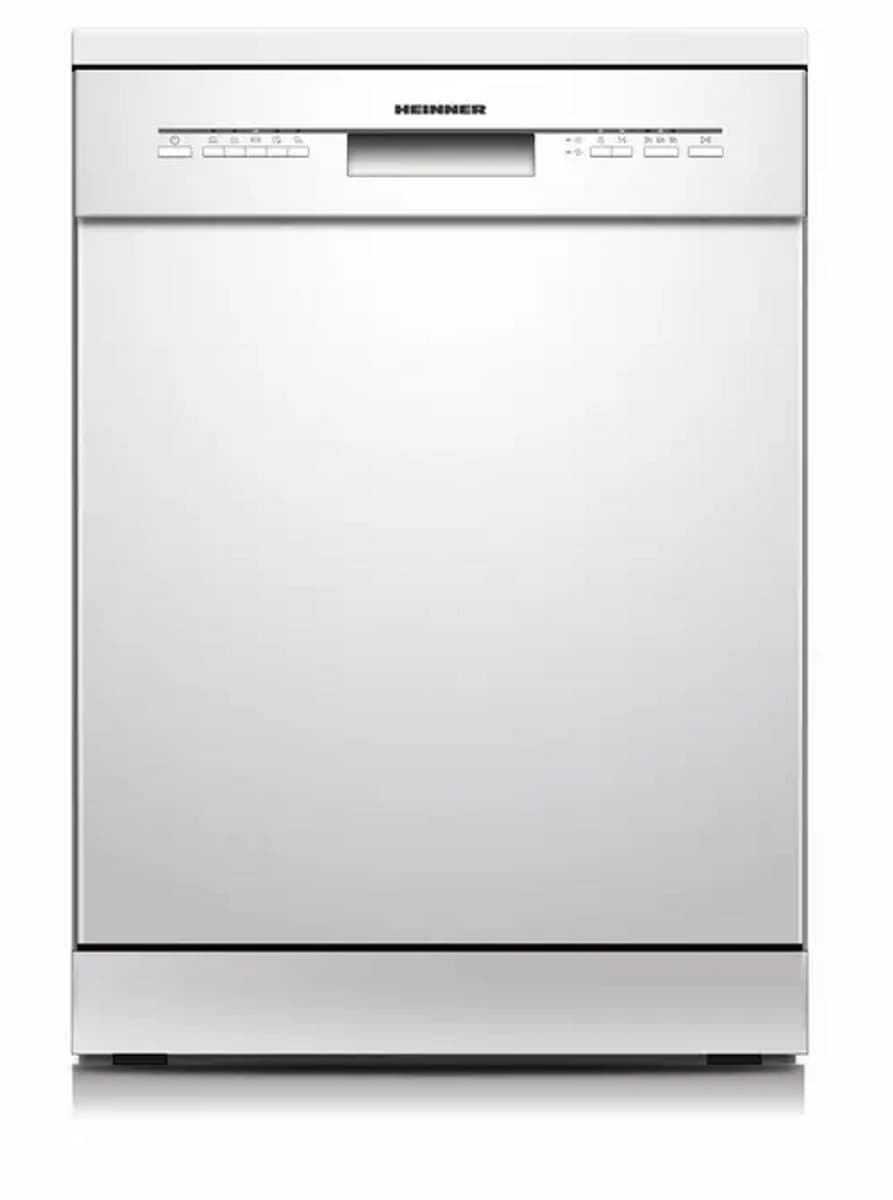 Heinner HDW-FSM60514WE++ Vrijstaande Vaatwasser – 14 Couverts – Energieklasse E – 5 Programma’s – Halve Belading – Startuitstel – Verstelbare Bovenkorf – AquaStop – Kinderslot – 60 cm – Wit – 5 Jaar Garantie — afbeelding 1