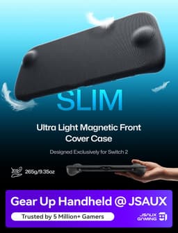 JSAUX EveryDay Case voor Nintendo Switch 2 - Afneembare Magnetische Travel Cover - Ergonomische Grip - Dock Compatible - Zwart - PC0123C — thumbnail 3