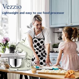 Keukenmachine 1500W – Kneedmachine met 10 Snelheden – 4,5L RVS Mengkom – Groen — thumbnail 2