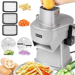 Elektrische groentesnijder - Aluminium - 200W - 4-in-1 multifunctionele keukenmachine - Voor professioneel en thuisgebruik — thumbnail 1