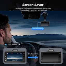 Dashcam voor auto - Zwart - M01 Pro - Dubbele 1080p FHD camera met nachtzicht en parkeerbewaking - Voor personenauto's — thumbnail 5
