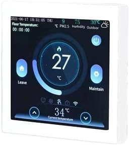 Digitale Thermostaat - Slimme Kamerthermostaat - Verwarming Regelen - App Bediening - 86x86mm - Wit — thumbnail 1