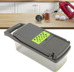 Groentenhakker Multifunctioneel - Keukenmachine Versnipperaar - Snel Ingrediënten Snijden - Volledig Accessoirepakket - 33 x 12 x 12 cm - Groen — thumbnail 2