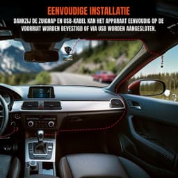QORA® Dashcam voor Auto Voor en Achter - Dashcam - Zwart - 15cm x 12cm x 9cm — thumbnail 3