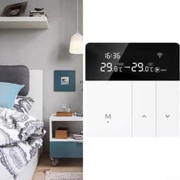 Slimme Thermostaat - Temperatuurregelaar Verwarming - Energie Besparen - App en Spraakbesturing - 86x86mm - Wit — thumbnail 5