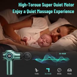 Massage Gun - Spier Stimulator - Spierherstel Versnellen - 99 Snelheden 9 Koppen - 800 gram - Zwart — thumbnail 4