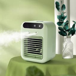 Draagbare airconditioner, draagbare stille luchtkoeler, luchtkoeler 500 ml, 3-in-1 bureaukoelventilator voor slaapkamer, kantoor, studentenkamer - groente — thumbnail 1