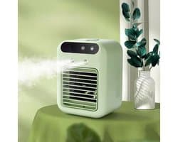 Draagbare airconditioner, draagbare stille luchtkoeler, luchtkoeler 500 ml, 3-in-1 bureaukoelventilator voor slaapkamer, kantoor, studentenkamer - groente