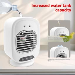 Mini-airconditioning, draagbaar, 280 ml, koelventilator met 3 standen ijsnevel & 4D stille technologie, type C oplaadbaar, 3 seconden snelle koeling voor kantoor, slaapkamer — thumbnail 3