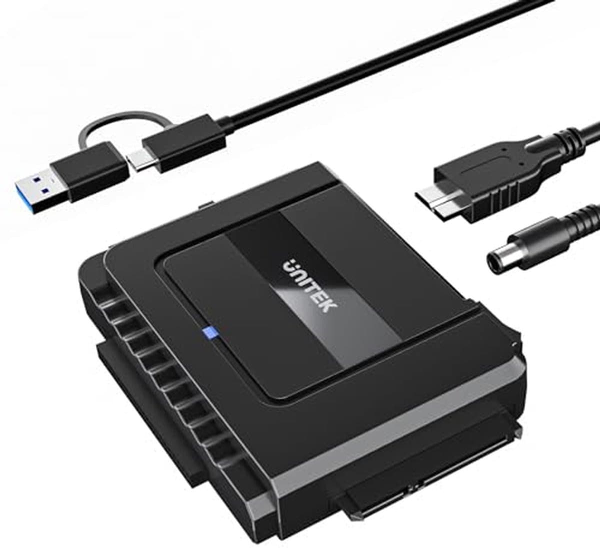 Harde schijf adapter - Externe lezer - Bestanden overzetten - Dubbele interface - 2.5/3.5 inch - Zwart — afbeelding 1
