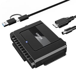 Harde schijf adapter - Externe lezer - Bestanden overzetten - Dubbele interface - 2.5/3.5 inch - Zwart — thumbnail 1