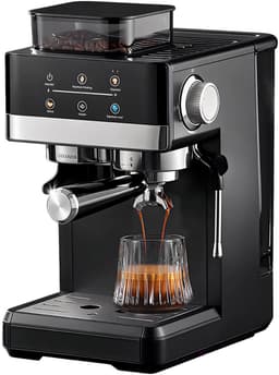 Espressomachine met Geïntegreerde Koffiemolen - 20 Bar - 1350W - Touchscreen - 1,8 Liter Watertank - Dubbele Extractie - Espressoapparaat — thumbnail 1