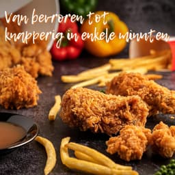 SNJY® Mini Airfryer - Airfryer Klein - Camping Airfryer - 2,5 Liter - 1000W - Zwart — thumbnail 4