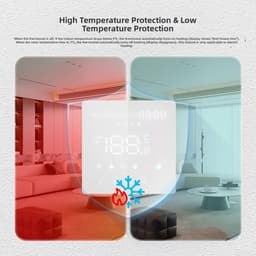 Slimme Thermostaat - Vloerverwarming Regelaar - Woning Comfort - Spraakbesturing & App - Wekelijkse Planning - Wit — thumbnail 4