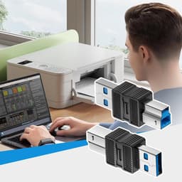 Externe Adapter - USB Converter - Apparaten Verbinden - Plug and Play - 6.6 x 3.3 cm - Zwart — thumbnail 2