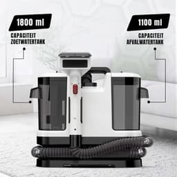 Ploutos® Vlekkenreiniger - 450W - Tapijtreiniger /Vlekverwijderaar - Zwart/Wit - 18cm x 30cm x 36cm — thumbnail 4