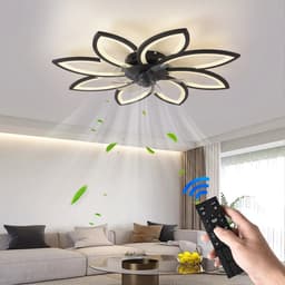 Vhr Plafondventilator met Verlichting - Dimbaar - 6 Snelheden - Afstandsbediening/App Besturing - Slaapkamer en Woonkamer - Ø78cm — thumbnail 1
