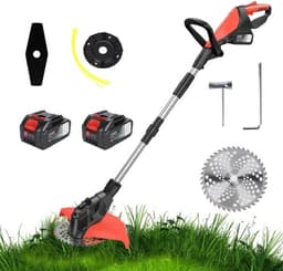 9 inch borstelloze elektrische grasmaaier, telescopische grastrimmer, snoerloze tuin grasmaaier, trimmer gere — thumbnail 1