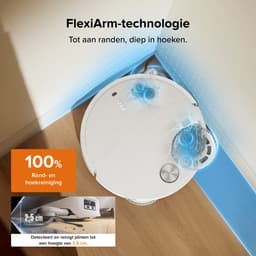 Roborock Qrevo Edge 2 Set-robotstofzuiger-25.000 Pa-7,98 cm ultraslank-12 mm dweilheffing-80°C warmwatermopwas& zelfreinigend station-FlexiArm-RetractSense navigatie-dubbel anti-klitssysteem-reactieve AI & Roborock app-bediening — thumbnail 3