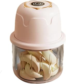 Elektrische Knoflook Hakker - Keukenmachine Mini - Snel Ingrediënten Snijden - Waterdicht Ontwerp - 350 ml - Roze — thumbnail 1