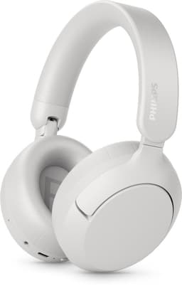 PHILIPS TAH6000WT over-ear draadloze hoofdtelefoon met adaptieve ruisonderdrukking, 80 uur afspeeltijd, Dynamic Bass, 40 mm drivers, Bluetooth 6.0, multipoint, gesprekken met 5-microfoons, wit — thumbnail 1