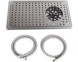 Automatische Bekerwasmachine - Glazen Spoeler - Snel Glazen Reinigen - Hogedruk Multi-hoek - 44x24x9 cm - Zilver