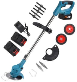 Grasmaaier-1800W Draadloze Grasmaaier - Telescopische Steel 95-135cm-Elektrische Grasrandtrimmer Tuin OnkruidtrimmerMet 2 Batterijen. — thumbnail 5