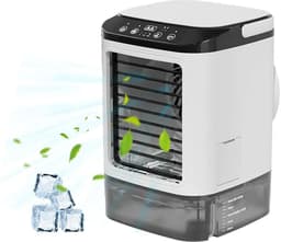 Archi Draagbare Mini Aircooler – Airco - Ventilatie - 900 ml Watertank – 3 Windsnelheden – Met Verneveling en multicolor lampje - Wit — thumbnail 1