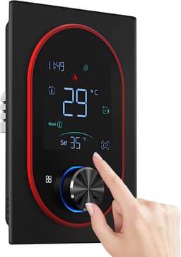Slimme Thermostaat - Wandthermostaat - Verwarming Regelen - Wifi App Bediening - 5A/16A - Zwart — thumbnail 5